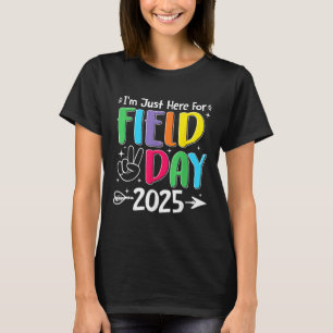 Camiseta Estou Aqui Para O Dia De Campo 2025 Para Crianças 