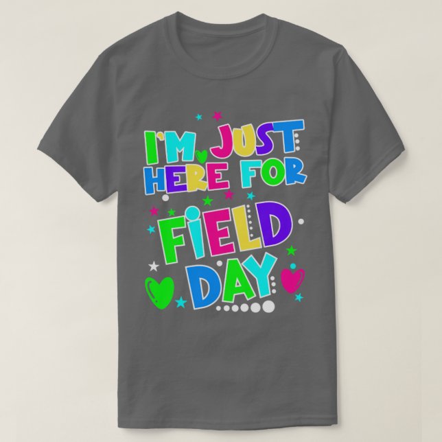 Camiseta Estou Aqui Para O Dia De Campo Engraçado Professor (Frente do Design)