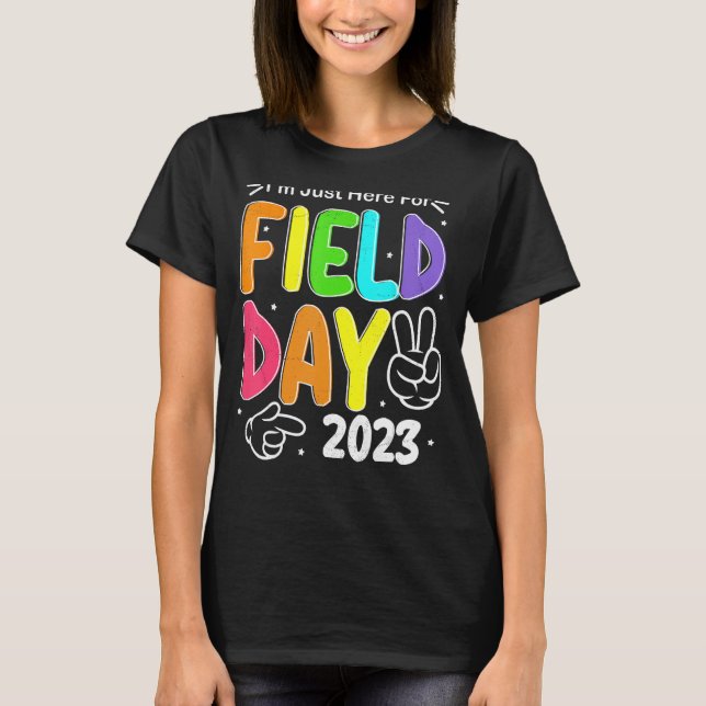 Camiseta Estou aqui para o dia de campo escolar 2023 Profes (Frente)