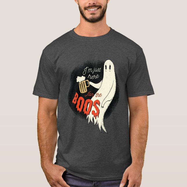 Camiseta Estou Aqui Para O Fantasma Do Dia de as Bruxas eng (Frente)