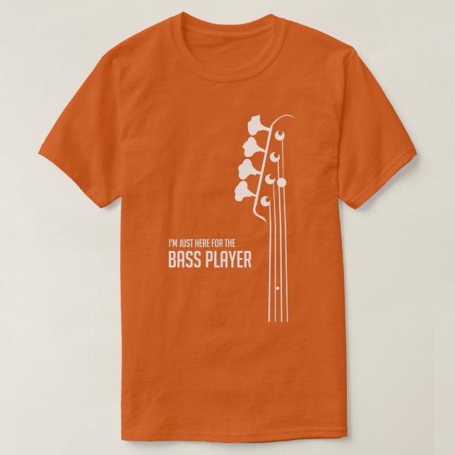 Camiseta Estou aqui para o Guitarista Bass    Player  (Frente do Design)