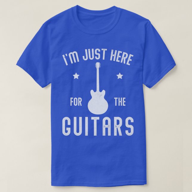 Camiseta Estou aqui para o violão guitarrista (Frente do Design)