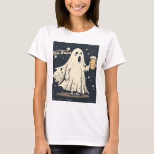 Camiseta Estou aqui para os Boos - Fantasma Engraçado do Be