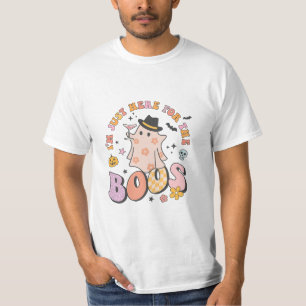 Camiseta Estou aqui para os Boos, Retro Groovy Halloween