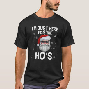Camiseta Estou aqui para os Papais noeis de Natal Engraçad