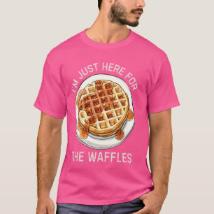 Camiseta Estou aqui para os Waffles Men Waffles Breakfas