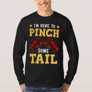 Camiseta Estou aqui para pegar um peixe-rastejador de cauda
