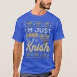 Camiseta Estou aqui pela Comida Knish Engraçada Hanukkah Je<br><div class="desc">Estou aqui para a Comida de Hanukkah Engraçada e engraçada.</div>