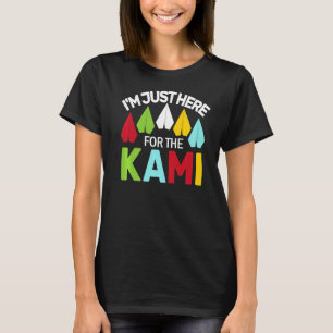 Camiseta Estou aqui pela grua de origami japonesa Kami