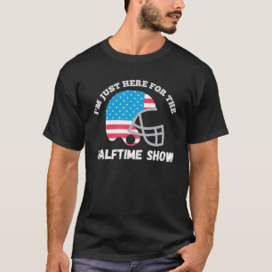 Camiseta Estou aqui pela metade do tempo mostrando american