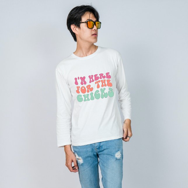 Camiseta Estou aqui pela Páscoa engraçada dos pintinhos (Criador carregado)