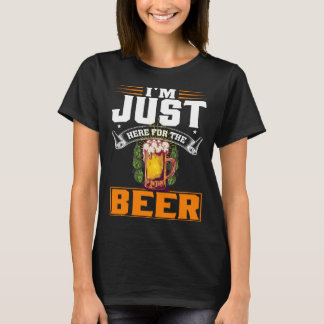 Camiseta Estou aqui pelo Bebendo 3 da cerveja de cerveja