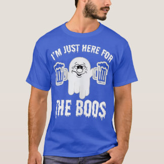 Camiseta Estou aqui pelo Dia de as Bruxas engraçado Boos Fa