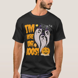 Camiseta Estou aqui pelos Boos! Halloween Três Amigo