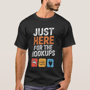 Camiseta Estou Aqui Só Para As Conexões Engraçado Acampamen