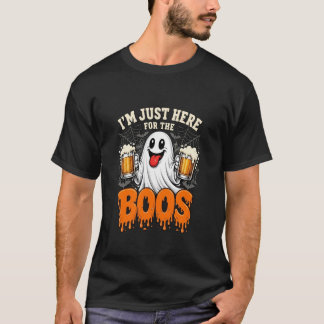Camiseta Estou Aqui Só Para As Vaias  Fantasma Divertido de