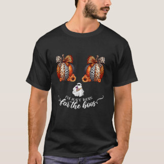 Camiseta Estou aqui só para o "Boos Leopardo Pumpkin Face"