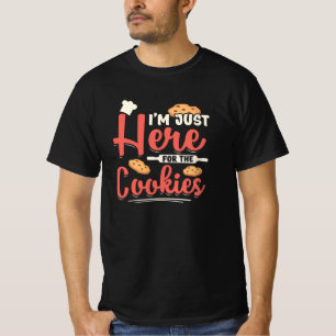 Camiseta Estou aqui só para os biscoitos Presente Engraçad