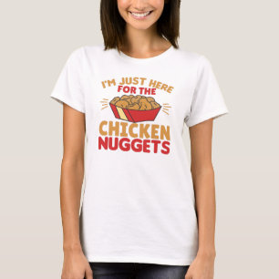 Camiseta Estou aqui só para os frangos de carne