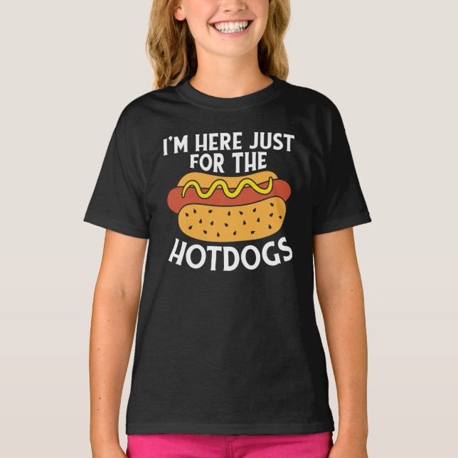 Camiseta Estou aqui só para os Hotdog (Frente)