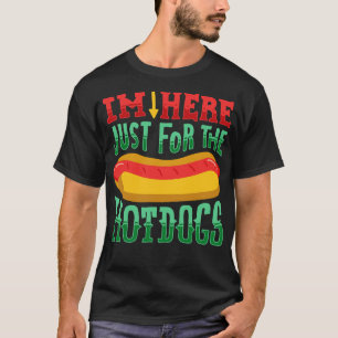Camiseta Estou aqui só para os presentes de Comida Engraçad