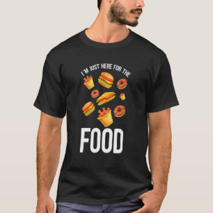Camiseta Estou Aqui Só Pela Comida Hambúrguer Donut E Frang