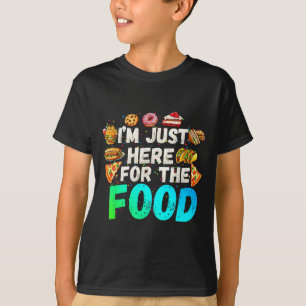 Camiseta Estou Aqui Só pela Comida Humor Divertido de Foodi