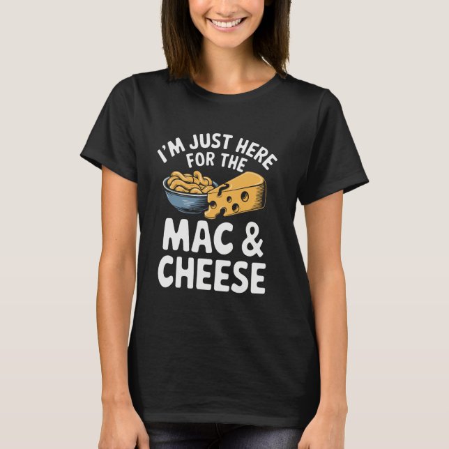 Camiseta Estou Aqui Só Pelo Macarrão Com Queijo (Frente)