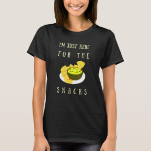 Camiseta Estou Aqui Só Pelos Lanches Design de Novidade Par
