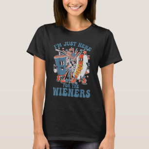 Camiseta Estou Aqui Somente Para As Salsichas 4 De Julho 1