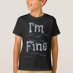 Camiseta Estou bem conscientização da prevenção