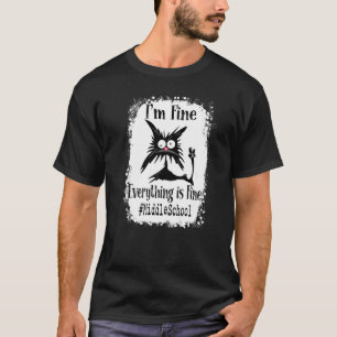 Camiseta Estou bem, está tudo bem, boa Gata, no Médio