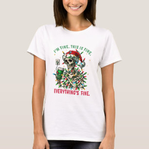 Camiseta Estou bem, está tudo bem sarcástico.