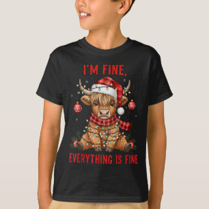 Camiseta Estou Bem Tudo Está Bem Vaca Highland Divertida Ch