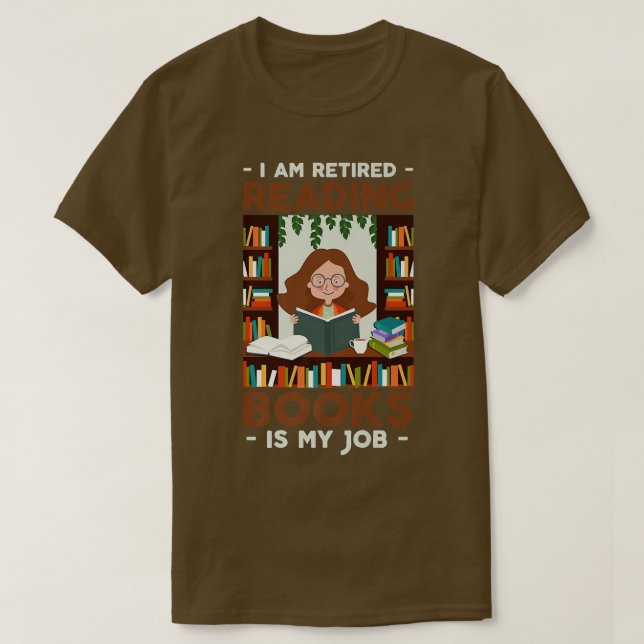Camiseta Estou cansado de ler livros é o meu livro de traba (Frente do Design)