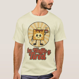 Camiseta Estou Cansado de Waffle Caricatura Vintage
