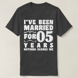 Camiseta Estou Casado Há 05 Anos Aniversário de Casamento
