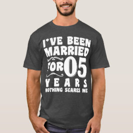 Camiseta Estou Casado Há 05 Anos Aniversário de Casamento