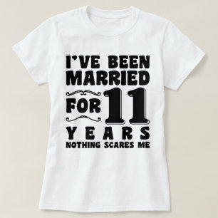 Camiseta Estou Casado há 11 Anos Festa de Casamento Diverti