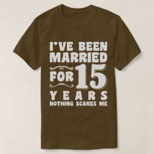 Camiseta Estou Casado Há 15 Anos Aniversário de Casamento