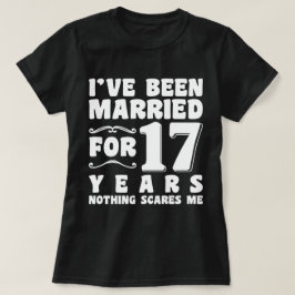 Camiseta Estou Casado Há 17 Anos Festa de Casamento Diverti