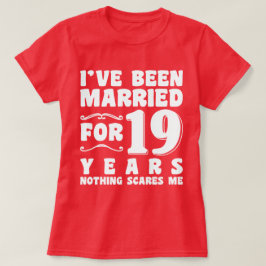 Camiseta Estou Casado Há 19 Anos Festa de Casamento Diverti