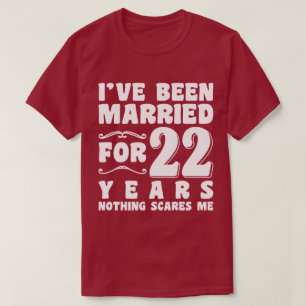 Camiseta Estou Casado Há 22 Anos Aniversário de Casamento