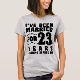 Camiseta Estou Casado Há 23 Anos Festa de Casamento Diverti