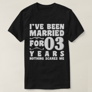 Camiseta Estou Casado Há 3 Anos Aniversário de Casamento