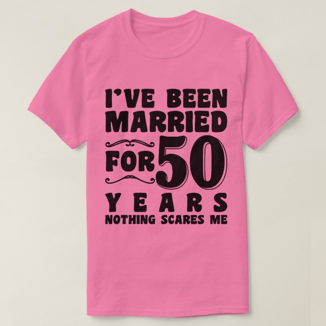 Camiseta Estou Casado Há 50 Anos Marido Esposa Engraçado (Frente do Design)