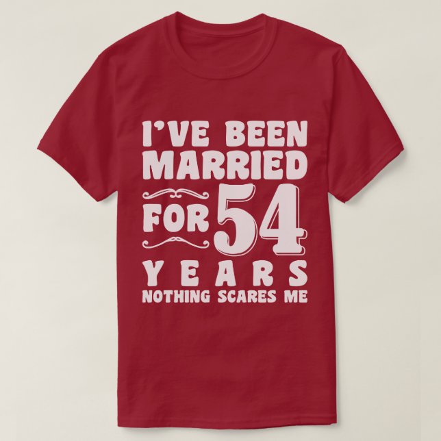 Camiseta Estou Casado Há 54 Anos Marido Esposa Divertido (Frente do Design)