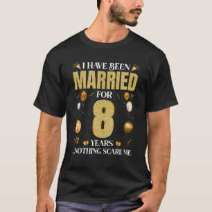 Camiseta Estou Casado Há 8 Anos 8º Aniversário de Casamento