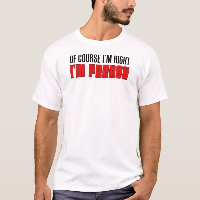 Camiseta Estou certo, sou francês (Frente)