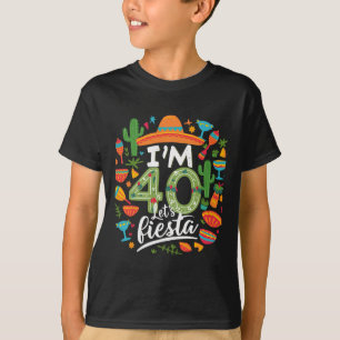 Camiseta Estou com 40 Vamos Festejar 40º Aniversário Cinco